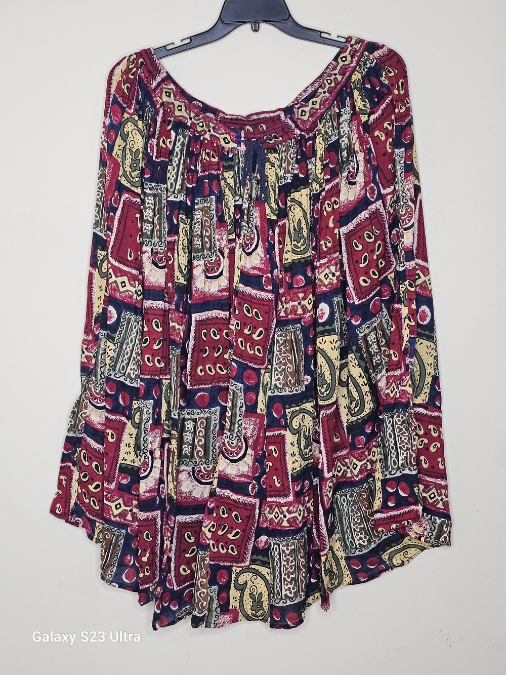 Boho Patchwork Flared Women’s Skirt in Multicolor